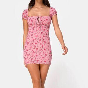 NWT Motel Rocks Gaina Dress in Love Bloom Pink Flock